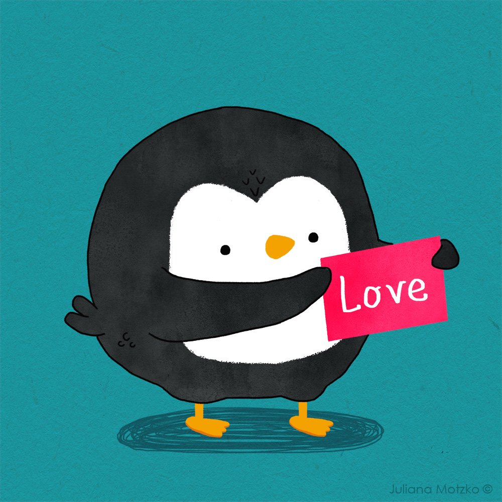 julianamotzko's tweet photo. LOVE #Love #penguin #animal #characterdesign #cute #kidlitart #kidlitartist #illustration #JulianaMotzko https://t.co/FArSBKLJLy