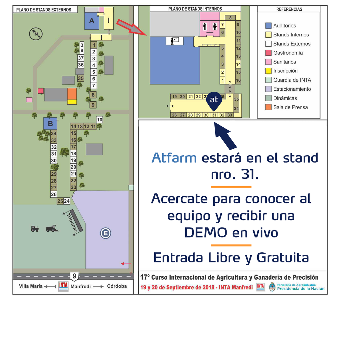 AtfarmARG's tweet photo. ¡Mañana estaremos en el stand 31 en el #INTAManfredi! 

¡Acercate a saludar 😃! https://t.co/cUhCC3iu19