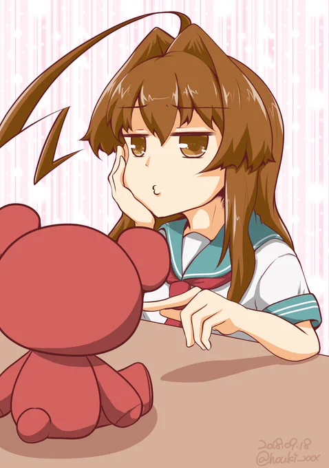 球磨「球磨も出撃したいクマー……」#艦これ版深夜の真剣お絵描き60分一本勝負#艦これ版真剣お絵描き60分一本勝負_20180918#球磨ワンドロ参加100回目です(*'ω'*) 