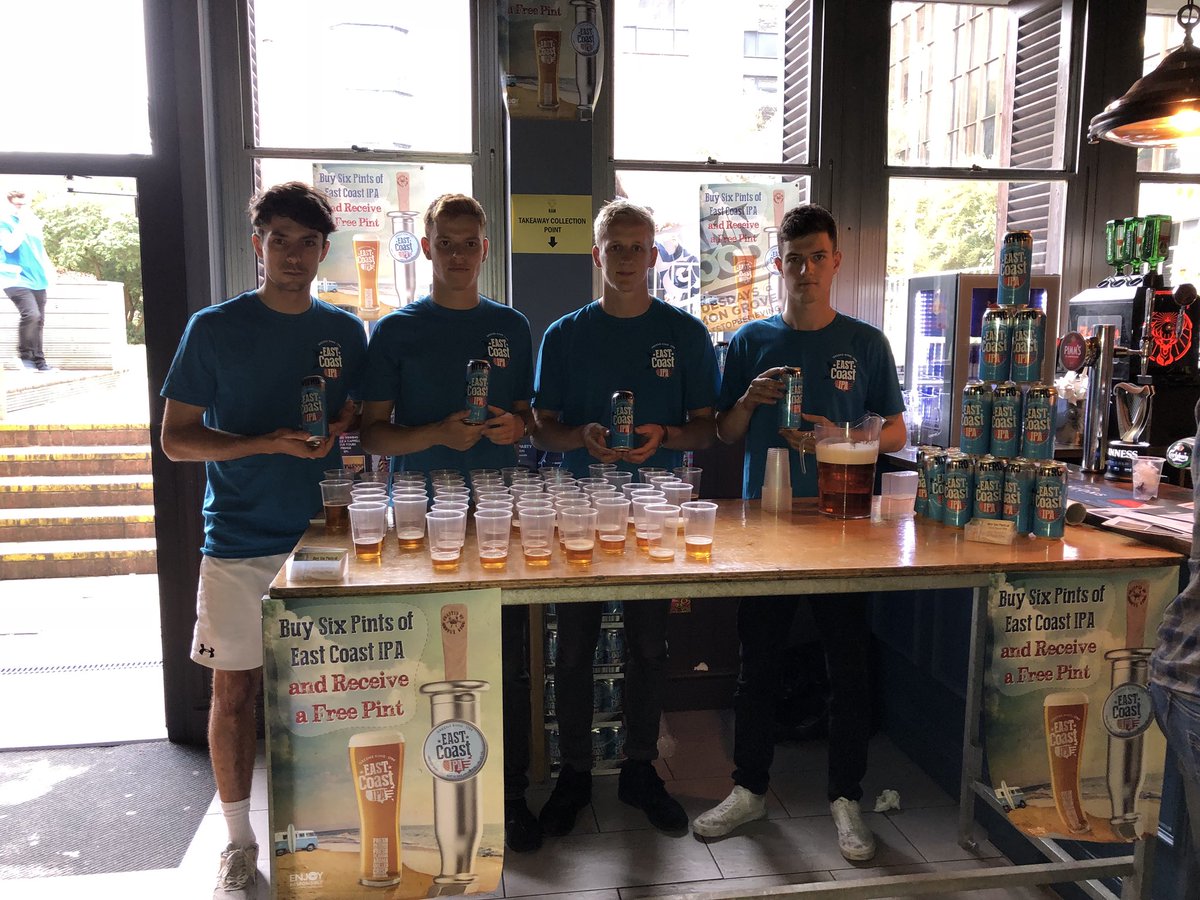 ExeterUniHC's tweet photo. Thank you to our sponsors @greeneking for the East Coast IPA tinnies. Come and try some samples in the RAM! #neversip #foreverbolt #tinnietuesdays #maccalovesatinnie https://t.co/cNMJUtEAik