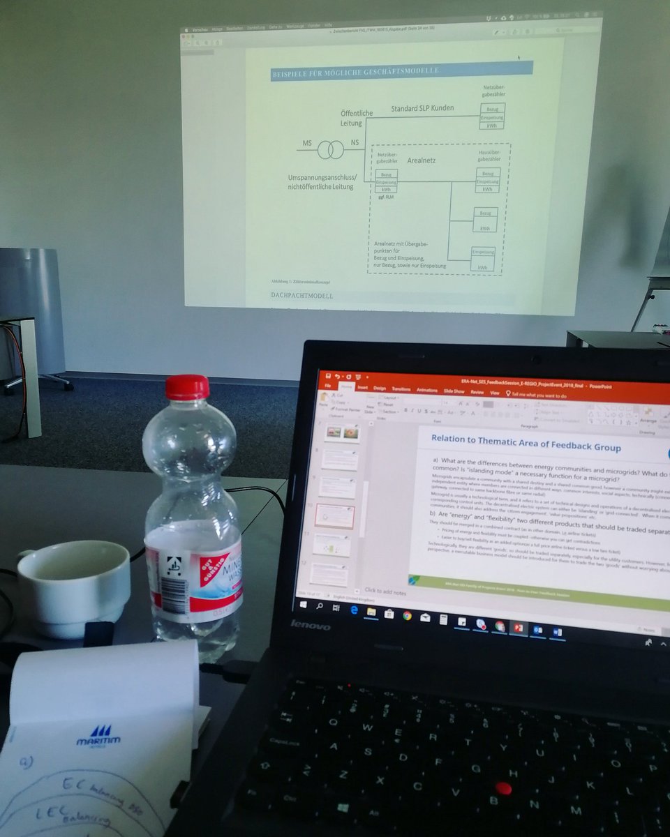 HeidiTuis's tweet photo. Discussion on the difference between a #microgrid and #localenergycommunity at Era-Net family of #projects meeting. https://t.co/C0mkbVGPZn