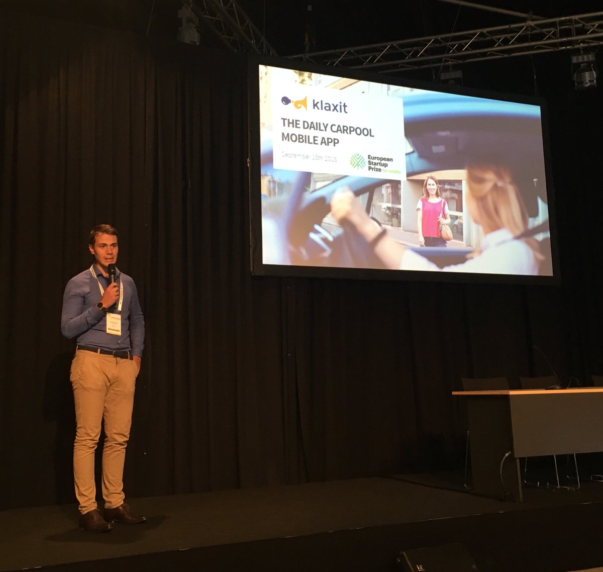 SoBailly's tweet image. Attending @EuStartupPrize finalist startups pitch @ITS_Congresses #EUSPforMobility #ITSWC18 @KlaxitFR @Bestmile @AtsukeMobile @thesmartbike @cargonexx @Voltia_com @AppyParking @MaasGlobal @via__id