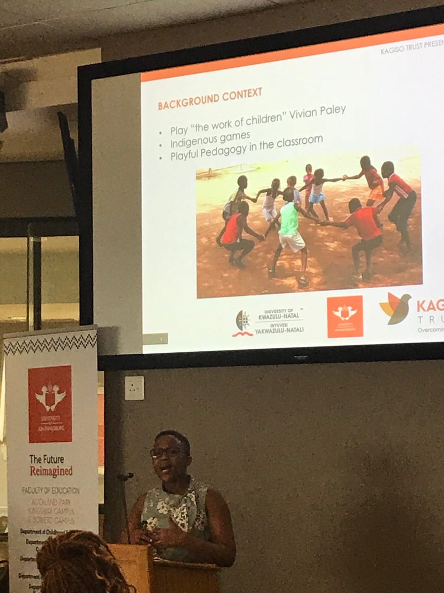 samremzy's tweet photo. Ms Nosipho Mbele from ⁦@UKZN⁩  highlights the importance of integrating #IKS games in ⁦@DBE_SA⁩ curriculum at foundation phase. ⁦@Kagiso_Trust⁩ ⁦@go2uj⁩ ⁦@MasechabaNdlovu⁩ #EducationConversations https://t.co/jbjv3FierY