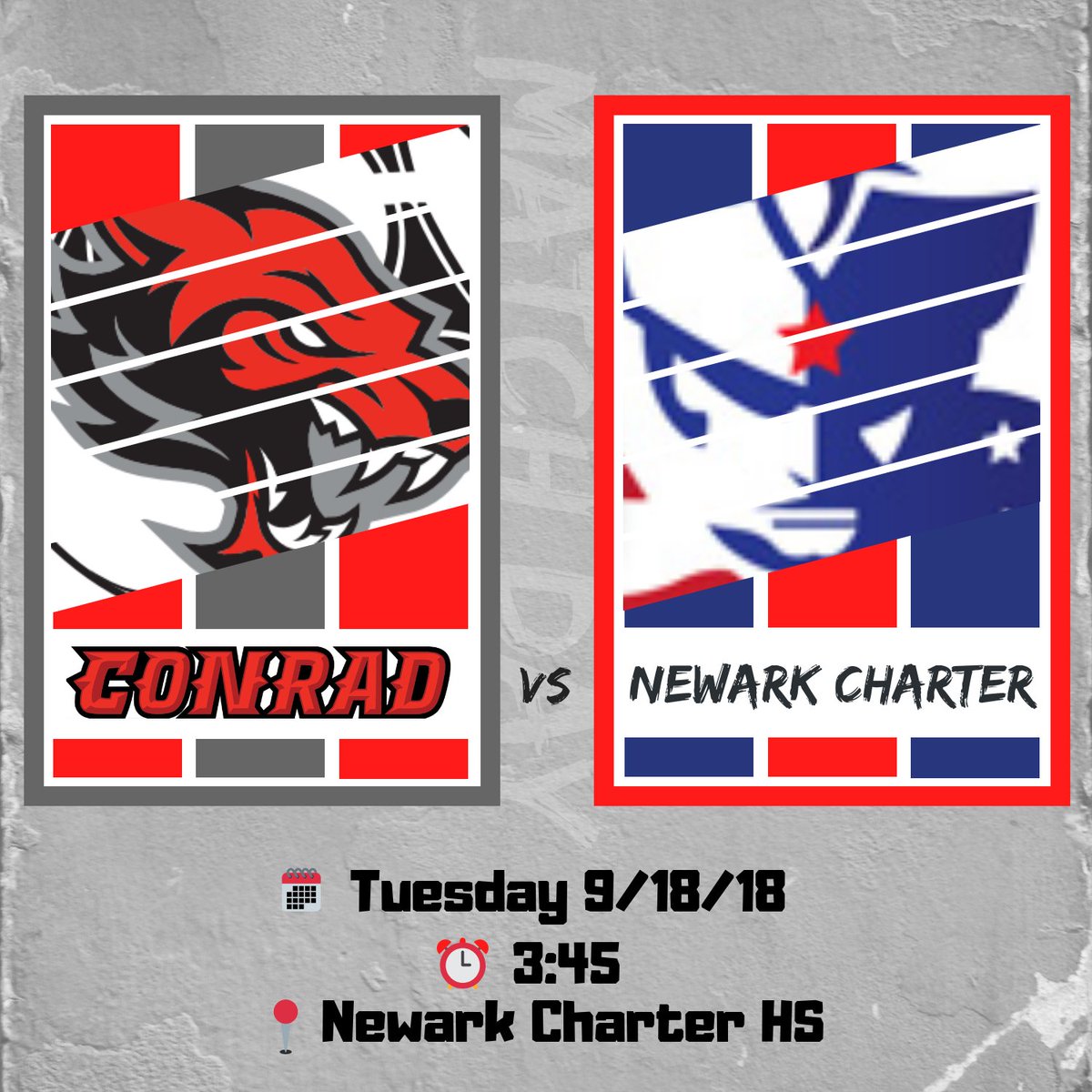Looking forward to another battle with <a href="/NCHSpatriots/">Newark Charter High</a> in what has become must-see soccer over the last 3 years!

<a href="/ConradRedWolves/">Conrad Schools of Science</a> @conradprincipal <a href="/ConradAthletics/">Conrad Athletics</a> <a href="/CSSBoosters/">Conrad Boosters</a> <a href="/conrad_redzone/">Conrad RedZone</a>