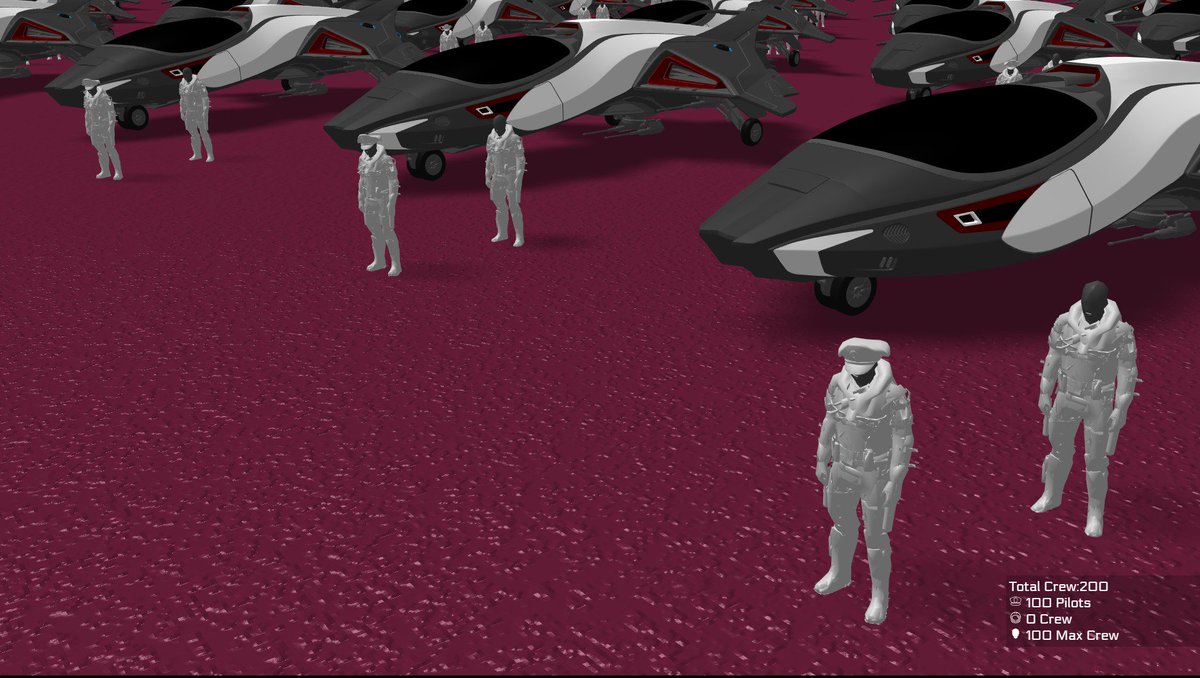 Lundfoci's tweet photo. FleetView has an option to list the crew requirement of your ships. The crew 3D model was extracted from the holoviewer model of the #Propsector. How cool is that? #Fidelity #StarCitizen #StarShip42 #FleetView https://t.co/24XBDr2qZu