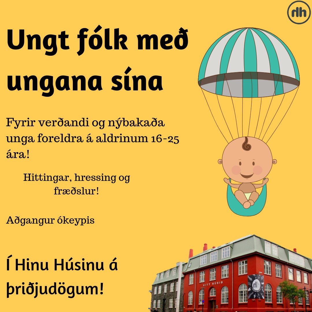 Fyrsti í #ungtfólkmeðunganasína 🐣 kl 14:00 à þriðjudögum!