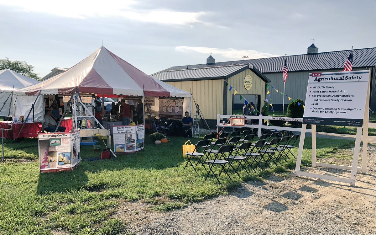OhioStateFABE's tweet photo. Make sure you stop by the @OSUAgSafety tent to learn about safety on the farm. An important stop for any #FSR18 visit! https://t.co/nEEbRBuCFm