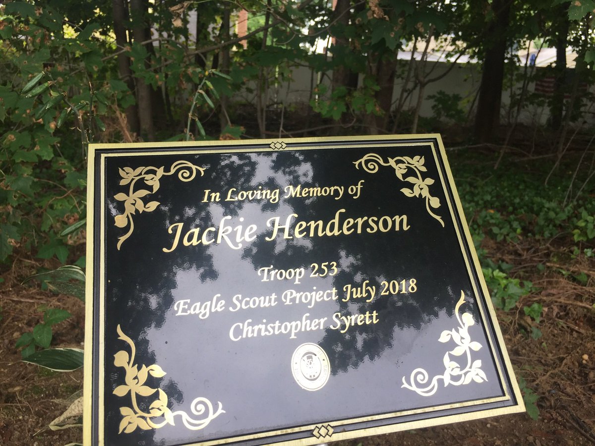 KTrentowski's tweet photo. A tranquil area near the track at Vernon in memory of our friend that was taken from us too soon.  Great job by Chris &amp; his friends.  @OB99isnot100 @OBENSchools @SharonLasherOB @LauraSSeinfeld https://t.co/xB2GCYvNpk