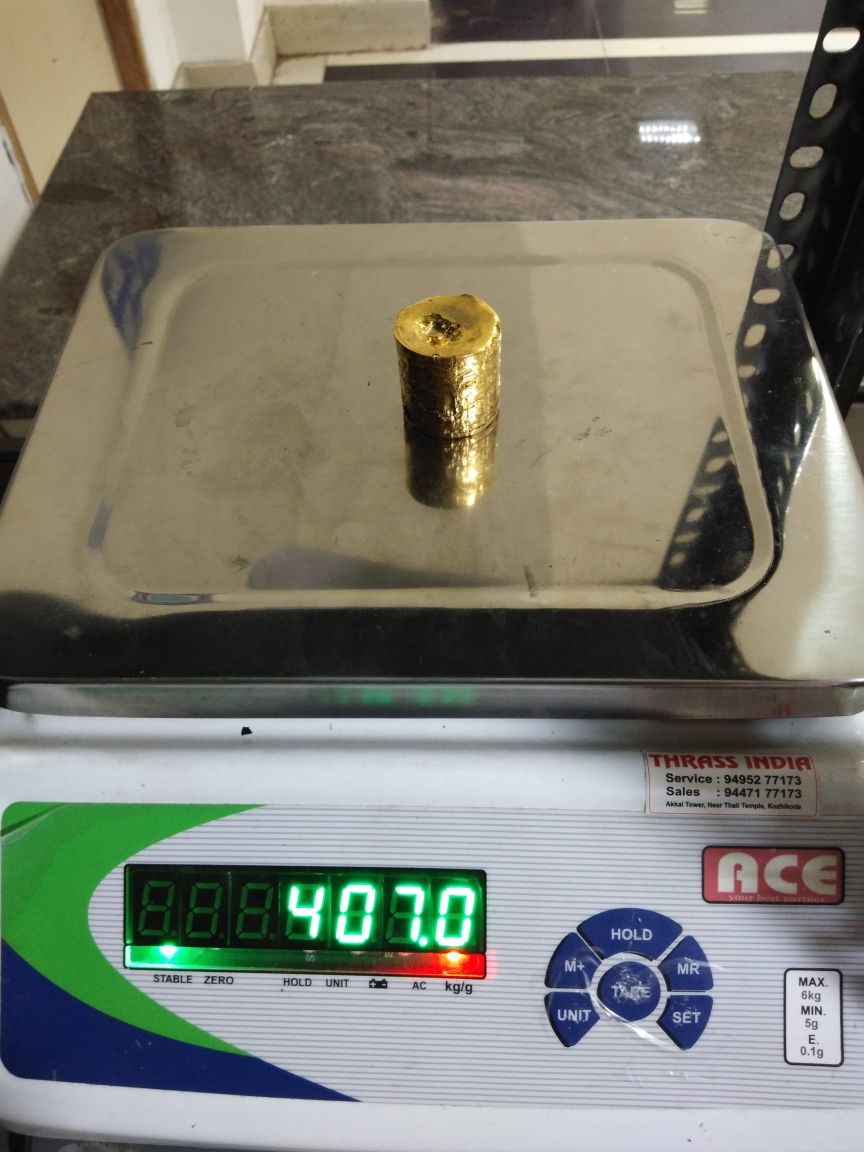 407 gms of Gold concealed inside the speaker was detected by Calicut Customs.