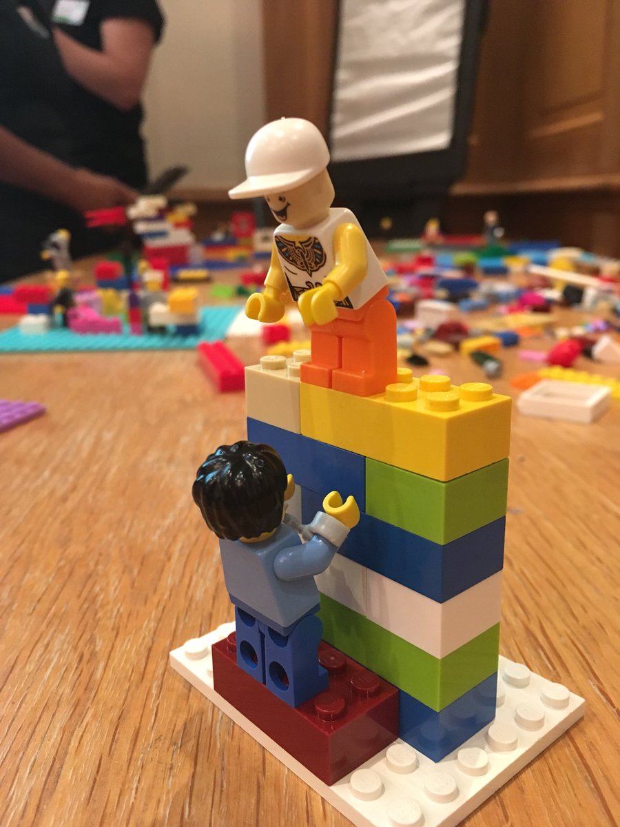 DrRMoss's tweet photo. Loved the demo PGR workshop (lego based!) led by Kate Jones and Nicole Brown at the @Vitae conference. Here is what I see as the doctoral process (or at least my experience)- surmounting what seems insurmountable, and then paying that knowledge/support forward! #vitae2018 https://t.co/ZTS5zgHtUp