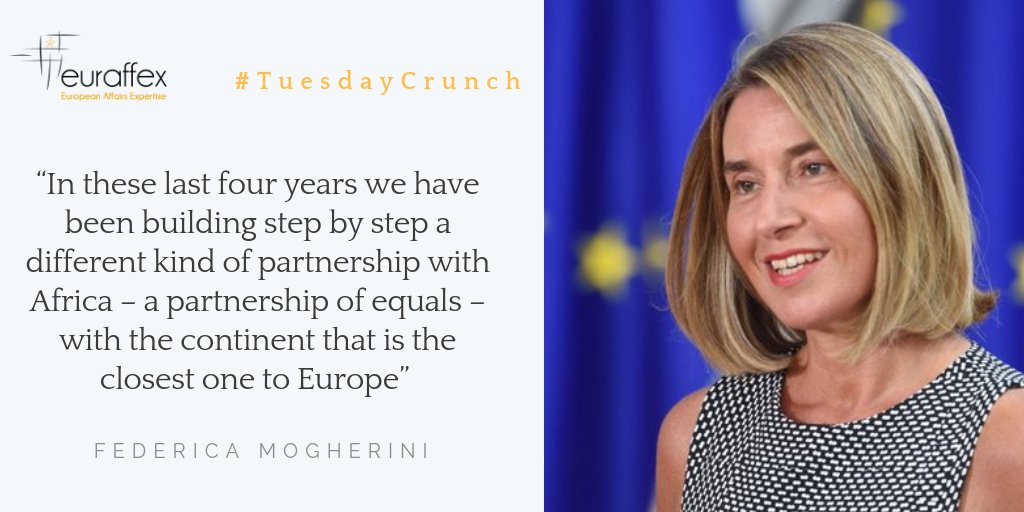 euraffex's tweet photo. .@FedericaMog @euraffex our #TuesdayCrunch embraces the greater #Partnership between the #EU and #Africa https://t.co/omsm6lt0Go