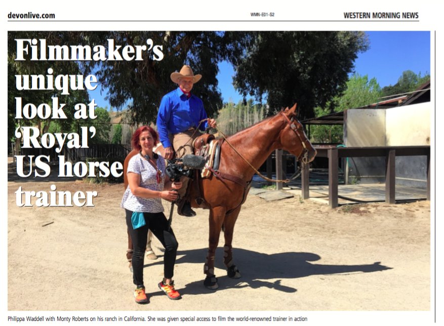 WildhorseLegacy's tweet photo. Great bit of press in @WMNNews about my latest documentary #equusww #usa where I get to hang out and ride with some amazing characters @monty_roberts @outlawrides broadcast on @HorseAndCountry Tues 25 Sept 19.30 UK https://t.co/e0wefn8KDy