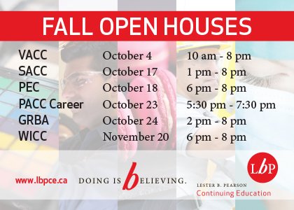 LBPCE's tweet photo. Our vocational centres are gearing up to host their fall Open Houses. From health, business, food, technology, automotive and others,, we have top-notch programs geared to help you reach your career goals. #lbpsb #lbpce #vocationaleducation #doingisbelieving #DreamBig https://t.co/4OjJm3ZHEO