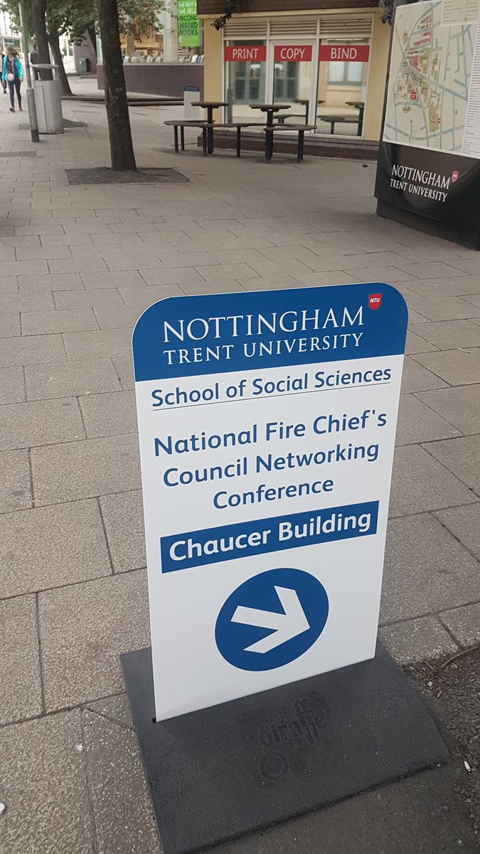 alexcrhodes's tweet photo. Very interesting and useful conversations to develop evidence based decision making  @NFCC_FireChiefs research conference. Building strong collaboration with @TrentUni through @hill_rowenahill #IDRPConf #UKRD  @NFCCChair https://t.co/zye9GusrBv