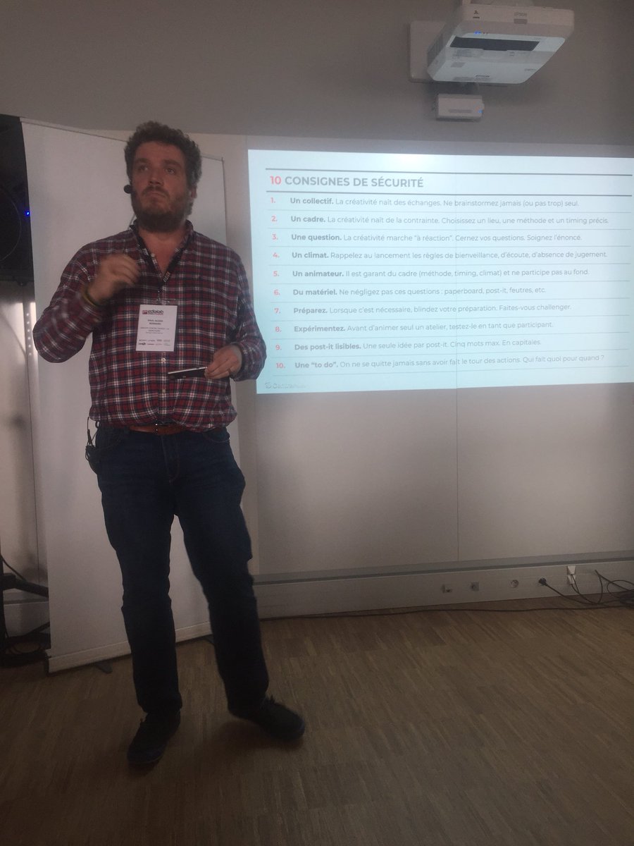 Ingrédients d’un atelier de créativité : 1 collectif + 1 cadre + 1 question + 1 climat + 1 animateur + 1 matériel + 1 préparation + 1 expérimentation + 1 post it + 1 une to do <a href="/PABstream/">Paul-Alexis Bernard</a> #MedialabST