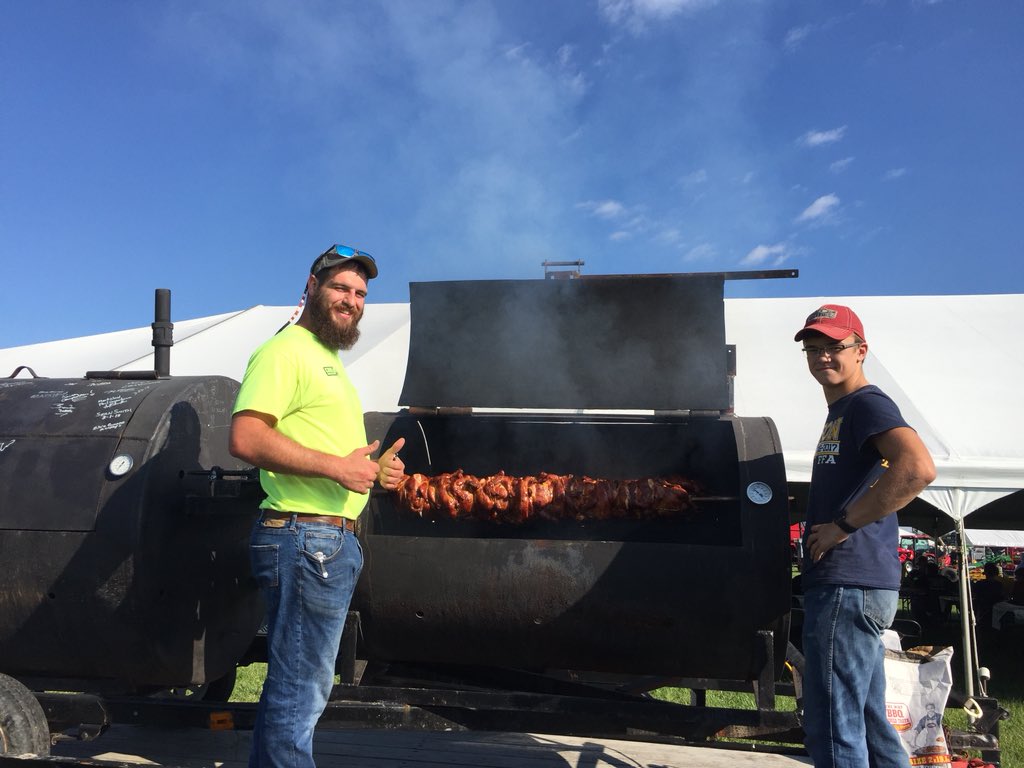 osuasabe's tweet photo. We’re open for business at the Farm Science Review, lot F3 along Friday Ave. come see us for all your burger, hot dog, and smoked chicken wants! @OhioStateFABE https://t.co/TzXgWwmz4b