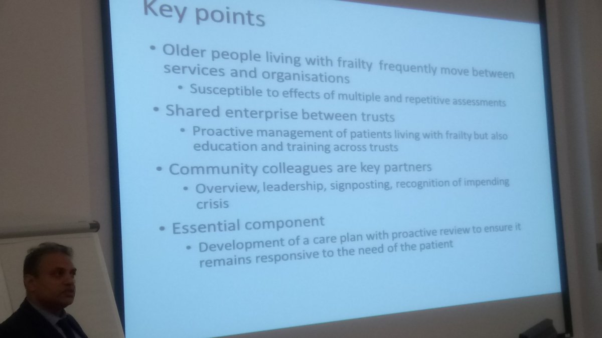 Collaboration between acute and community trusts is key @HPPatel_soton #BGSWessex18