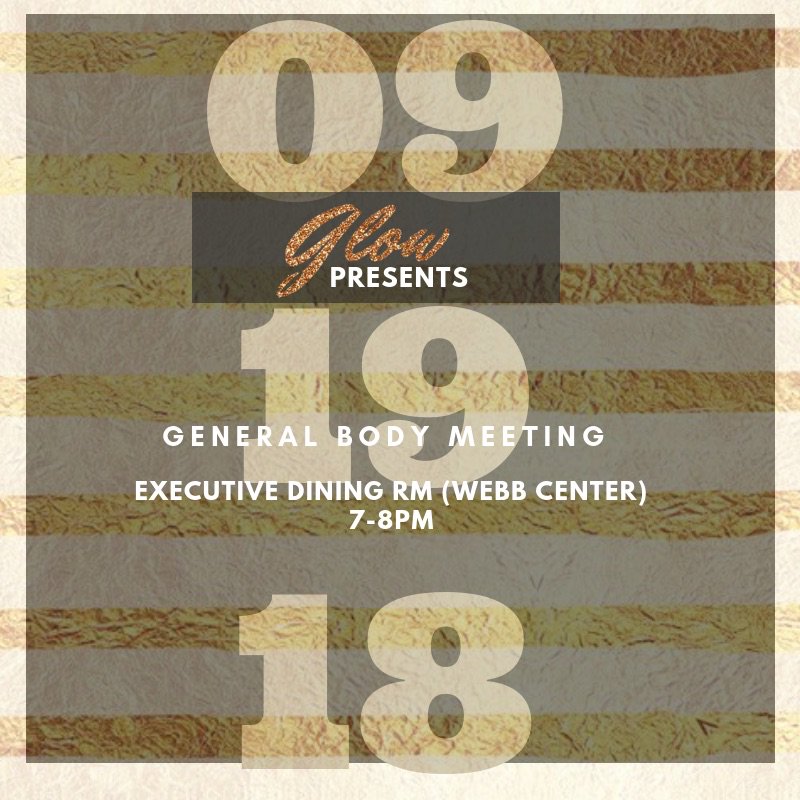 Come out to our first general body meeting TOMORROW! Learn about GLOW and what we have in store for this school year! ✨✨✨ #ODU22 #ODU21 #ODU20 #ODU19
