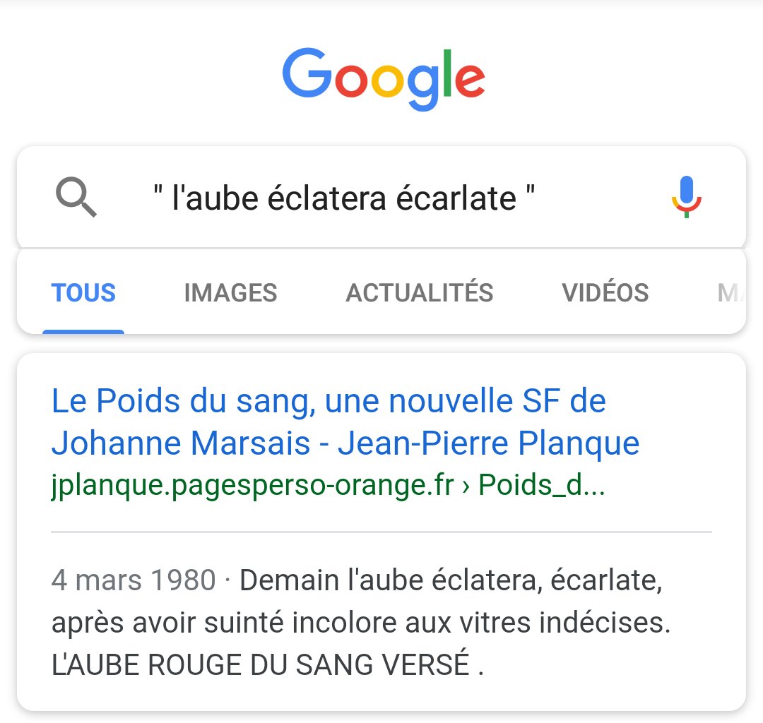Mstrka's tweet photo. " l'aube éclatera écarlate " 💥
#oulipo #anagramme #1result https://t.co/fOKNanSqlZ