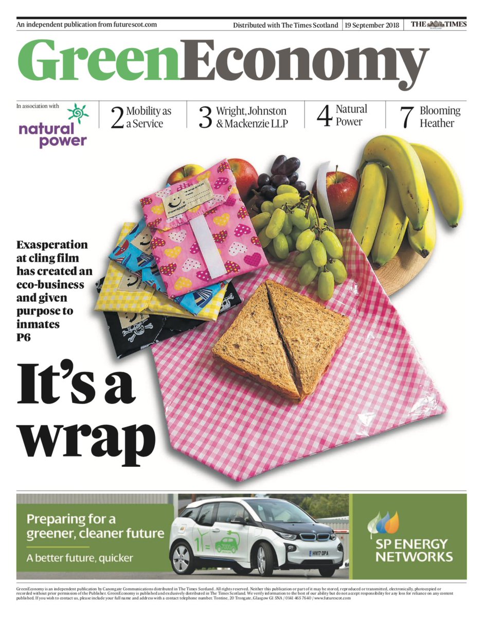 Our next supplement - #GreenEconomy is out tomorrow 🌻

Get your copy in @thetimesscot for insights on how cling film has created an #ecobusiness and given purpose to inmates, how <a href="/SPEnergyNetwork/">SP Energy Networks</a> 
are preparing for a greener, cleaner future plus loads MORE! 🌎