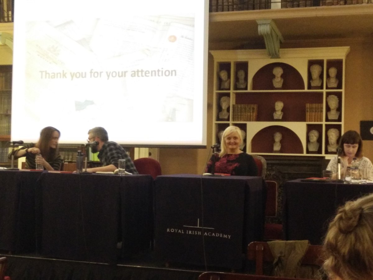 BC_archives's tweet photo. Just about to start Q+A session with Clare Lanigan, Dorothy Quinn, Ronan Deazley and Niamh McDonnell. @ARAIreland and @IRMSociety Training event about GDPR and Copyright. #copyrightandDP https://t.co/zrVFQbZihw