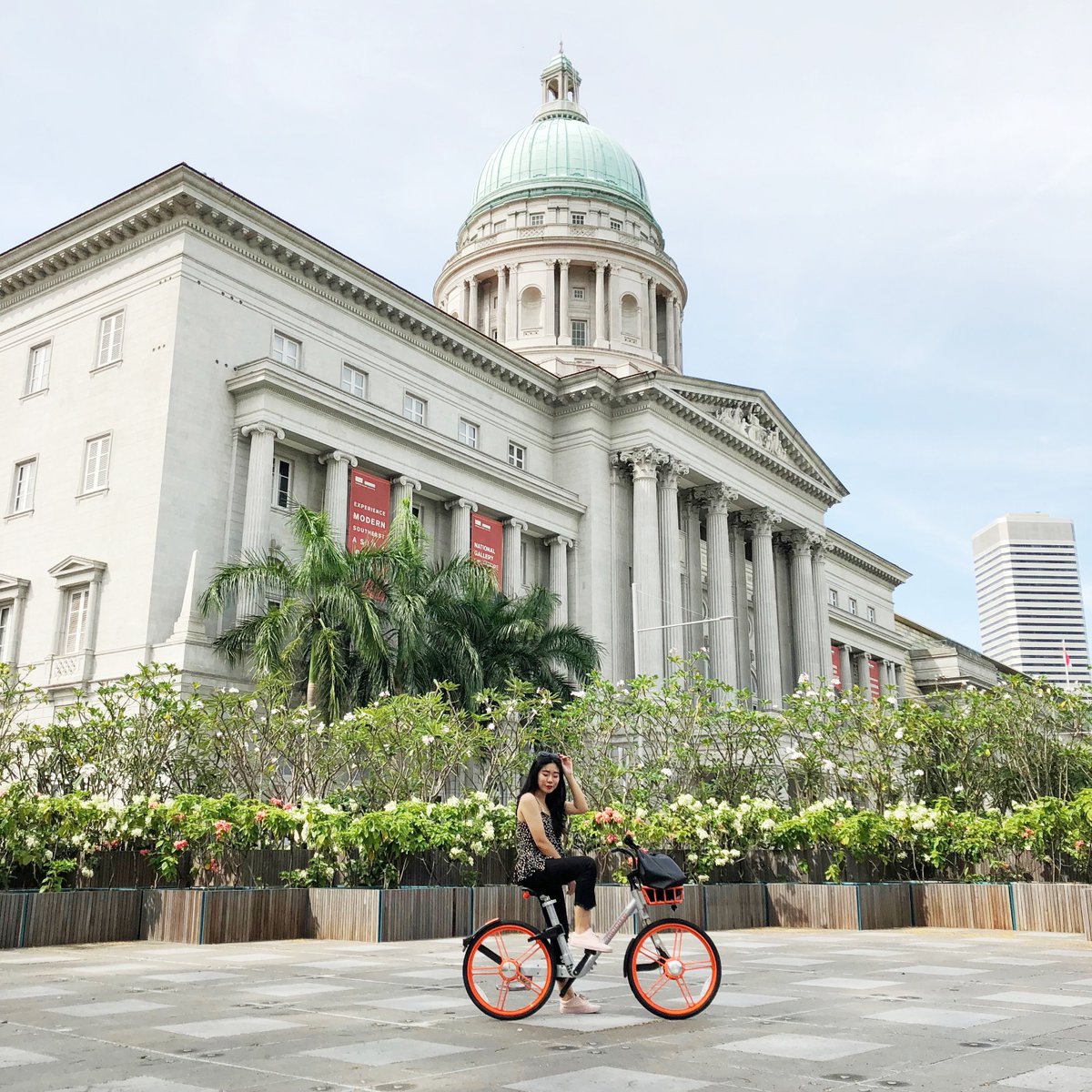 Did you know that the National Gallery is actually 690,000 sq. ft, the size of more than 12 football fields? How long will it take to cycle in the place? Make a guess!
Kickstart your adventure by cycling down the Singaporeβs land and greenery! https://t.co/CXxH3jaYS2
