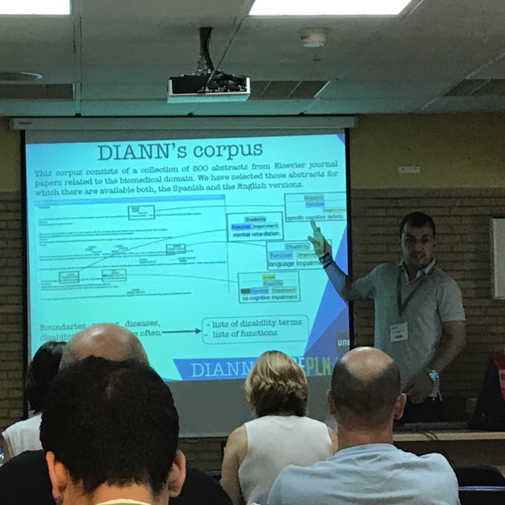 MKrallinger's tweet photo. DIANN corpus on disabilities: 500 abstracts in Spanish and 500 abstracts in English, 1555 mentions in Spanish and 1656 in English and 575 unique terms in Spanish. Evaluation exact matching and partial matching. 8 teams, 37 runs https://t.co/Amnu1G4BUE