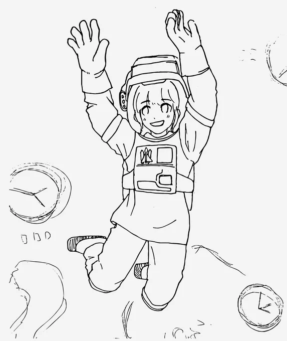 16日目。
下書き。宇宙っぽい絵にする予定ー。

#ゼロから始める1日1絵 