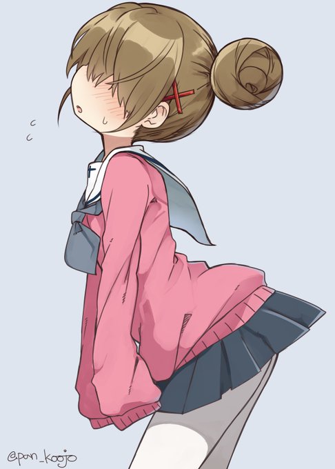 目隠れお団子萌え袖白タイツ *那知梛 読子ちゃん 