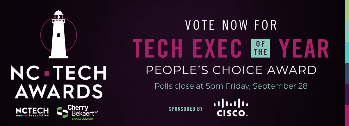 NCTA's tweet photo. The #NCTECH #TechExecPoll is LIVE! Vote today for one of four executives. Learn more and vote here https://t.co/InaAPs1lYG Sponsored by @Cisco https://t.co/YXVyzthE8X
