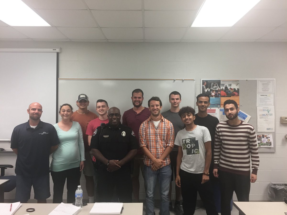 Chief Walker visits with Intro to Law Enforcement class at Glasgow campus!
