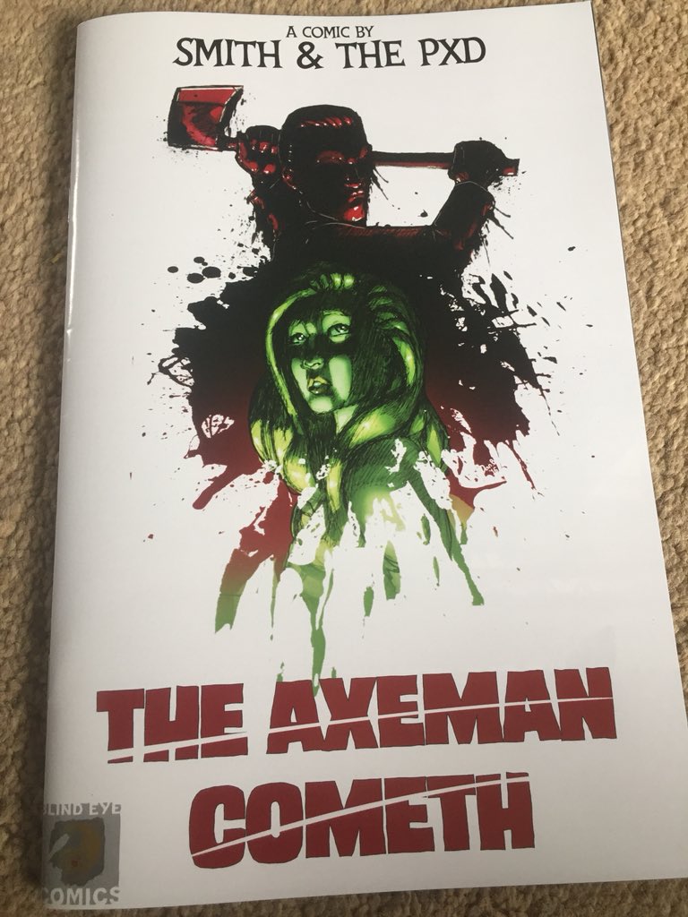 GDBastow's tweet photo. I picked up these two incredible indie comics at .@ICECOMICON in Birmingham on Saturday. #TheAxemanCometh by Darrell Smith (.@des2v1) and .@thepxd with an awesome variant cover by .@VanguardComic and #Stranglehood by Lee Overton & The PxD #comicbooks #ICEComiccon #BlindEyeComics https://t.co/Wlo1xqBYo0