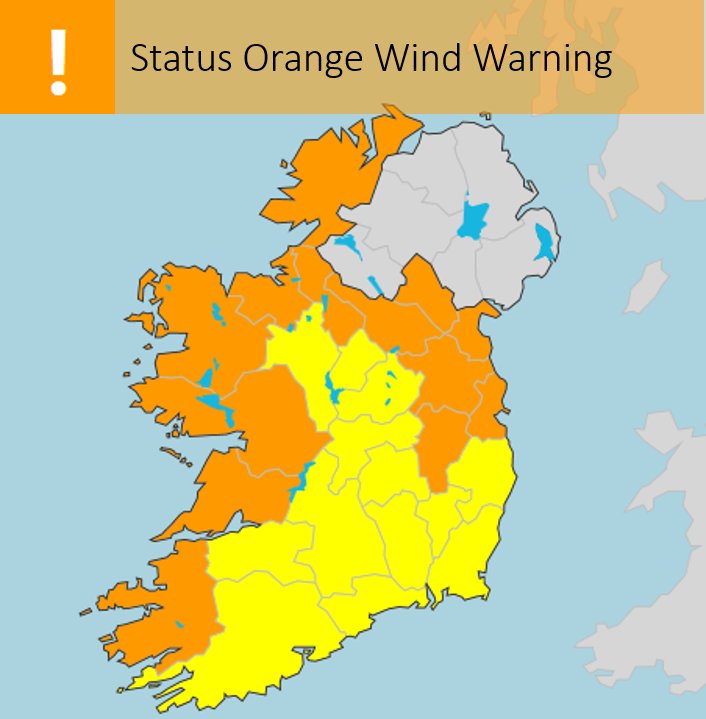 Be extra careful on the roads tomorrow as high speed winds are forecast. Be especially careful if travelling along coastal roads, rivers
and waterways. #ProjectEDWARD