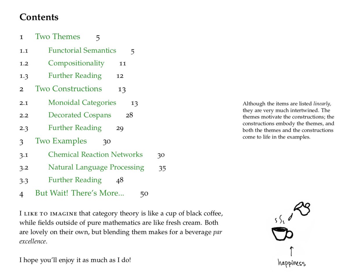 math3ma's tweet image. Friends! I am so happy to share that my little booklet “What is Applied Category Theory?” is now available on the arXiv. It’s a collection of introductory, expository notes inspired by the ACT workshop that took place earlier this year. Enjoy! arxiv.org/pdf/1809.05923…