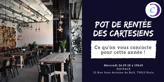 📢 Les Cartésiens sont de retour avec pleins de projets :
Mercredi 26, on vous dira tout sur cette nouvelle année  ! 
 Lien Fb :  buff.ly/2xdxMZW