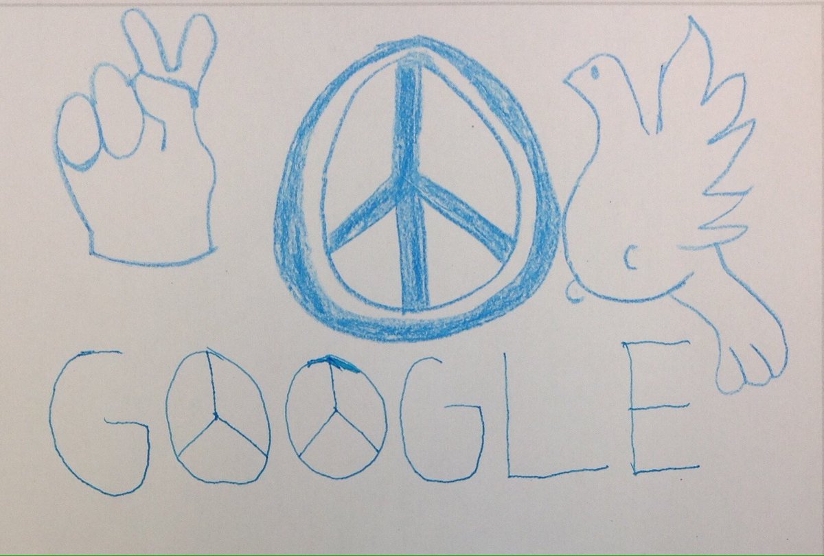 DimosT_bcds's tweet photo. Celebrating peace around the globe! #PeaceDayGoogleDoodle #PeaceDay https://t.co/p9mgBDsr85
