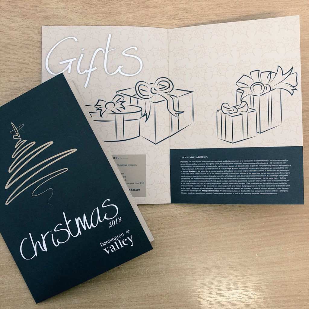 Can I mention #christmas yet? 
Just finished this 12pp booklet for  <a href="/DonningtonHotel/">Donnington Valley Hotel</a>  it’s 12pp litho printed on matt offset paper with a thicker cover, and stitched - nice job 👍🏻 
If you need some #printing  contact claire@toptown.co.uk          #feelsclassy #weloveprinting
