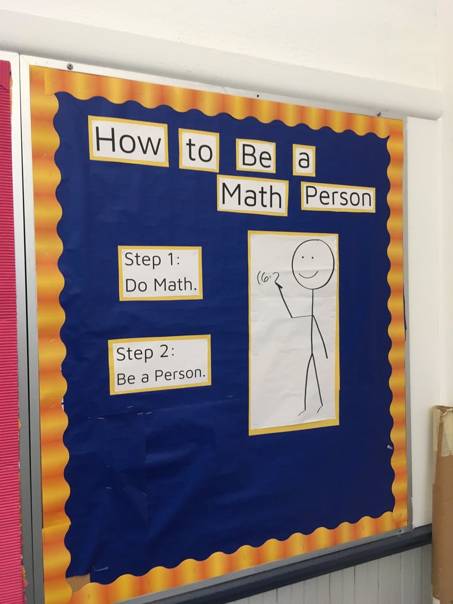 MsBpdx's tweet photo. I kept this year's #GrowthMindset #Math #bulletinboard simple. https://t.co/21Fzoul3Y1