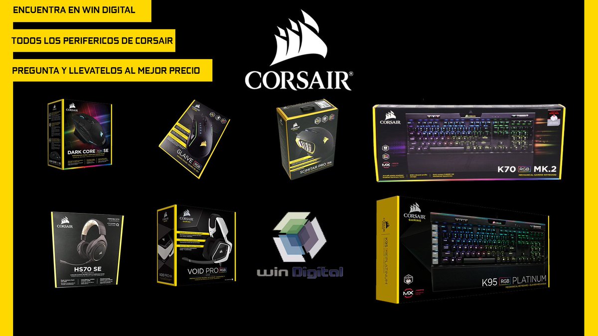 Acércate a nosotros y escoge cualquier periférico de CORSAIR 

¡Llevatelo a un excelente precio!