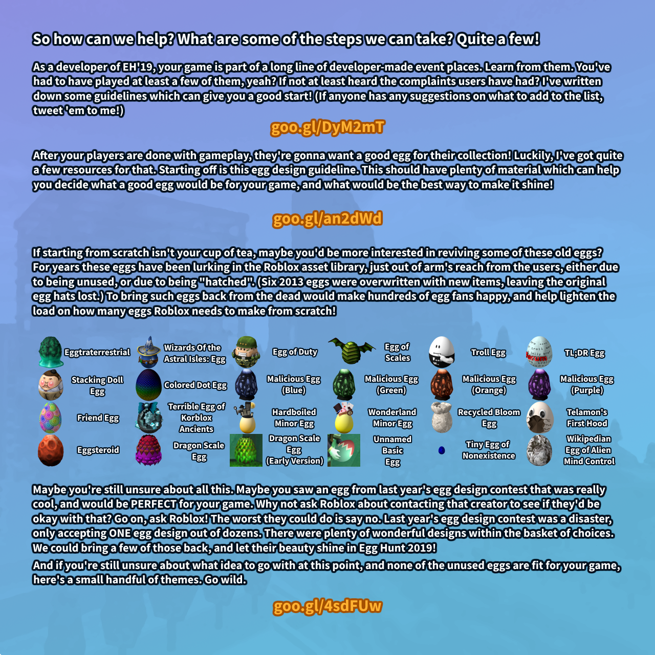 Ivy On Twitter My Thoughts On Egghunt2019 And How The Roblox Community Can Reach For The Stars - roblox eggsteroid