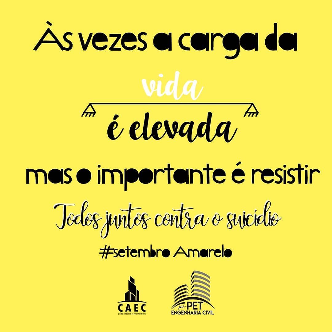 Editora_Rudder's tweet photo. Todos juntos pela valorização da vida 💛 #setembroamarelo #repost @petcivilufrn https://t.co/iwb2STVg2p