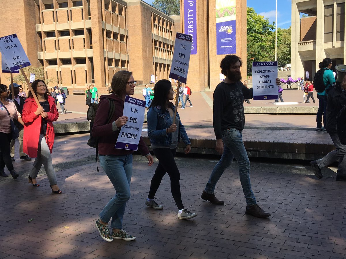 UAW4121's tweet photo. "Getting to work won't be so hard, when we get our transit card!" #UnionPower #PublicTransit4All @UWPostdocsUnite @SEIU925 @SEIU1199NW @wfsec28 @SeattleTRU https://t.co/JCWgePPSLr