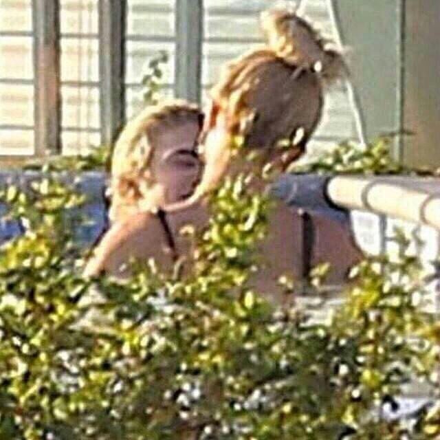 January 21, 2015. Hailey and Justin at his house in Los Angeles.