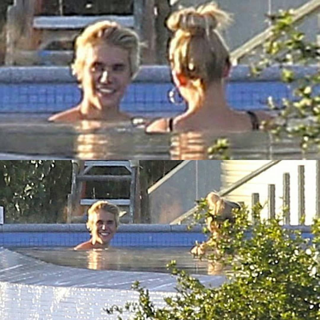 January 21, 2015. Hailey and Justin at his house in Los Angeles.