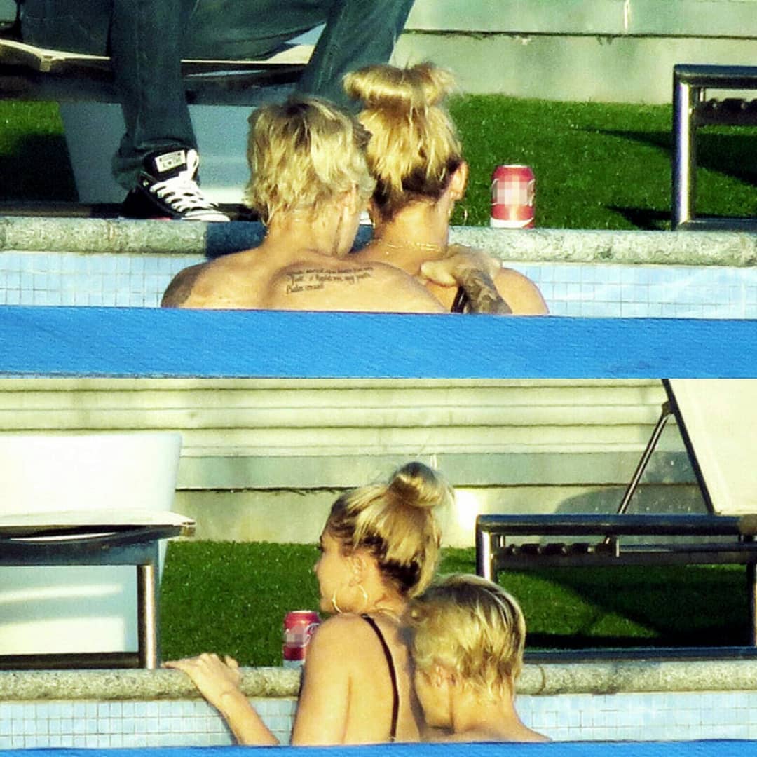 January 21, 2015. Hailey and Justin at his house in Los Angeles.