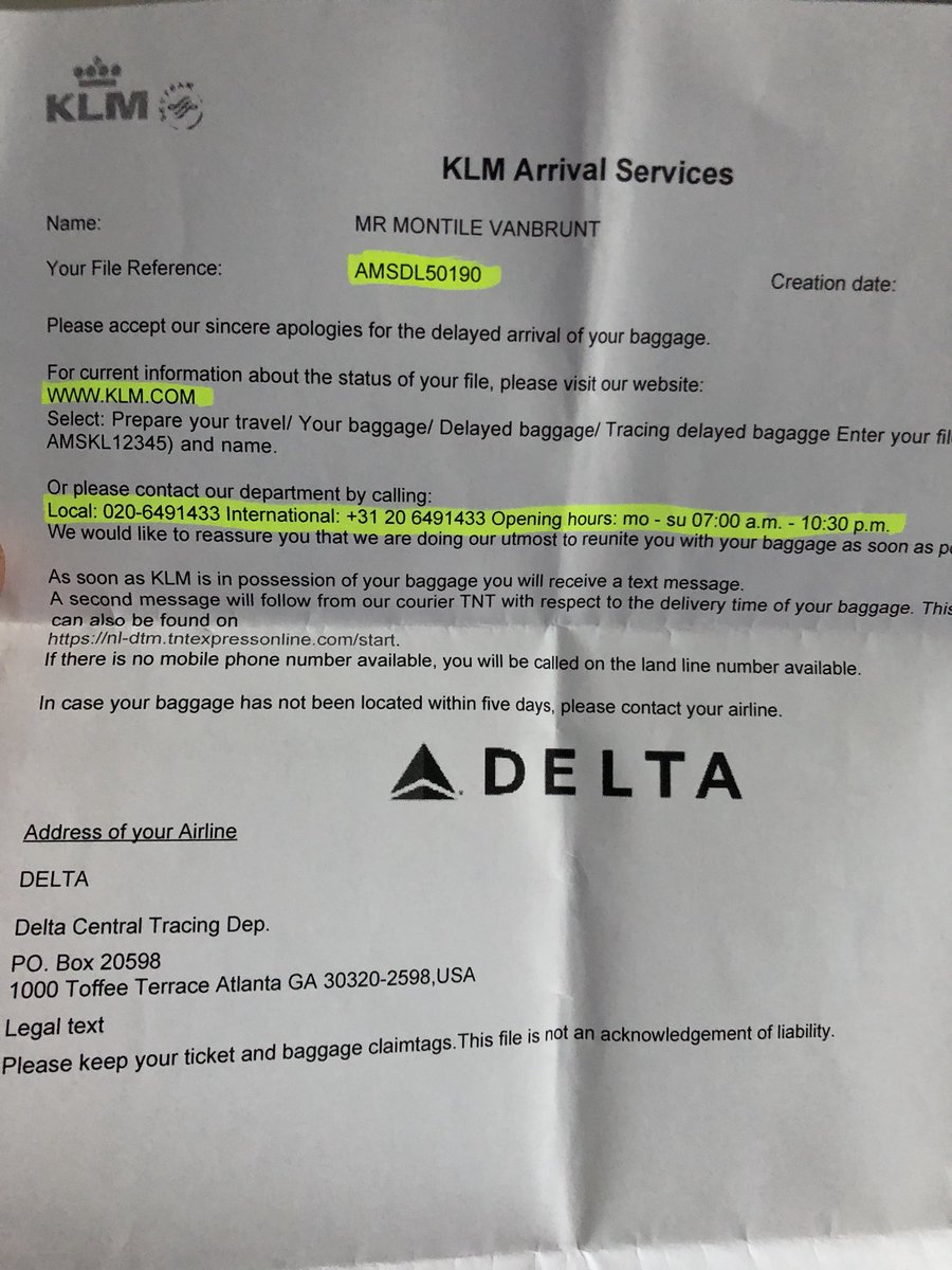 delta baggage tracing