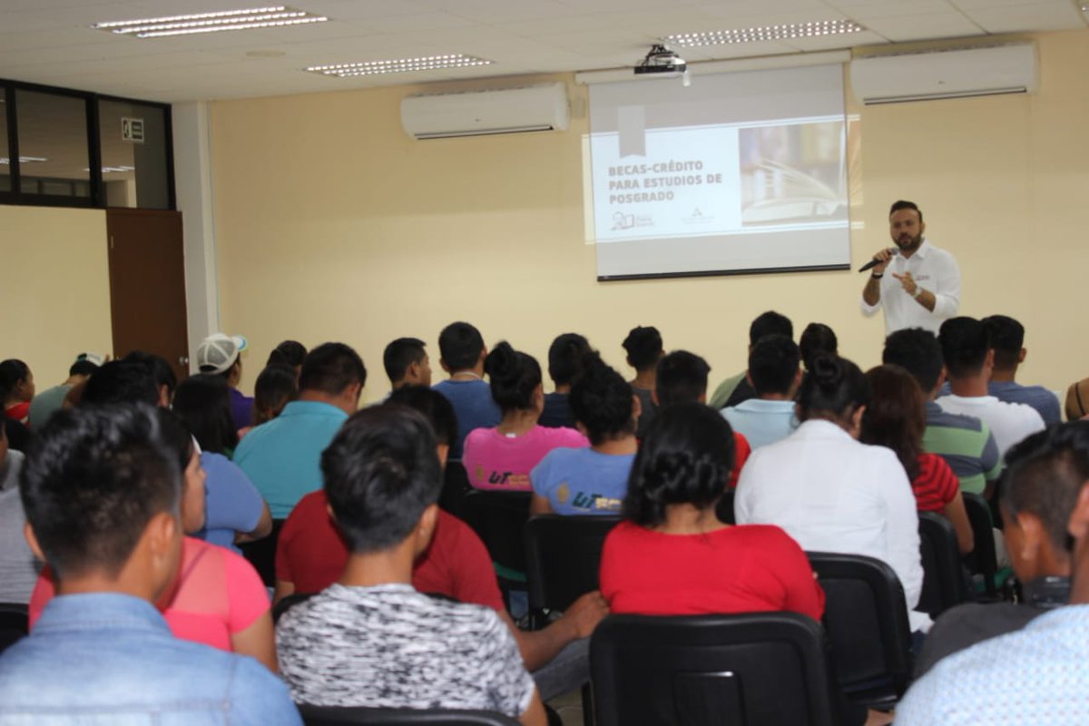 rector_utecan's tweet photo. Se llevó a cabo una reunión informativa acerca de la convocatoria del Programa Becas Crédito de Posgrado a Escuelas de Nivel Superior, a Estudiantes Egresados y próximos a Egresar, impartida por el Licenciado Jorge Esquivel Ruiz, Director General de la Fundación Pablo García. https://t.co/ywrdE4k5Pa