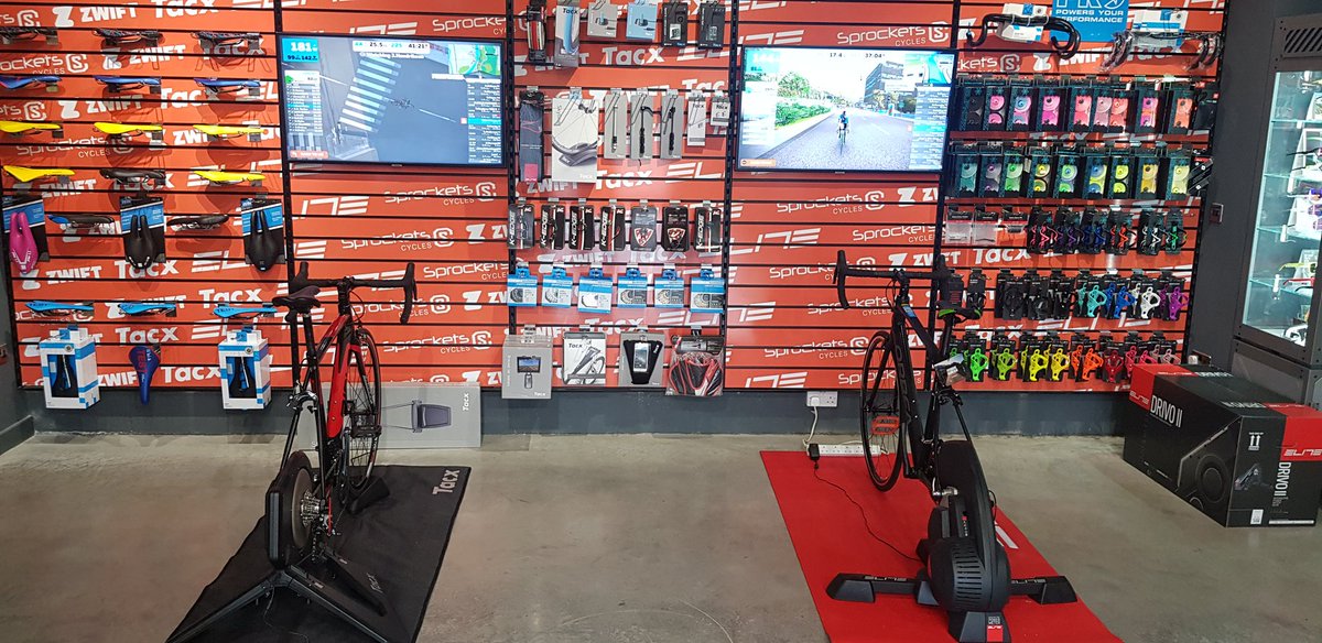 sprocketscycles's tweet photo. All ready for Turbo Night. Are you coming along to see what @tacx and @Elite_cycling have on offer? #WeAreSprockets https://t.co/aFgCQiHt6f