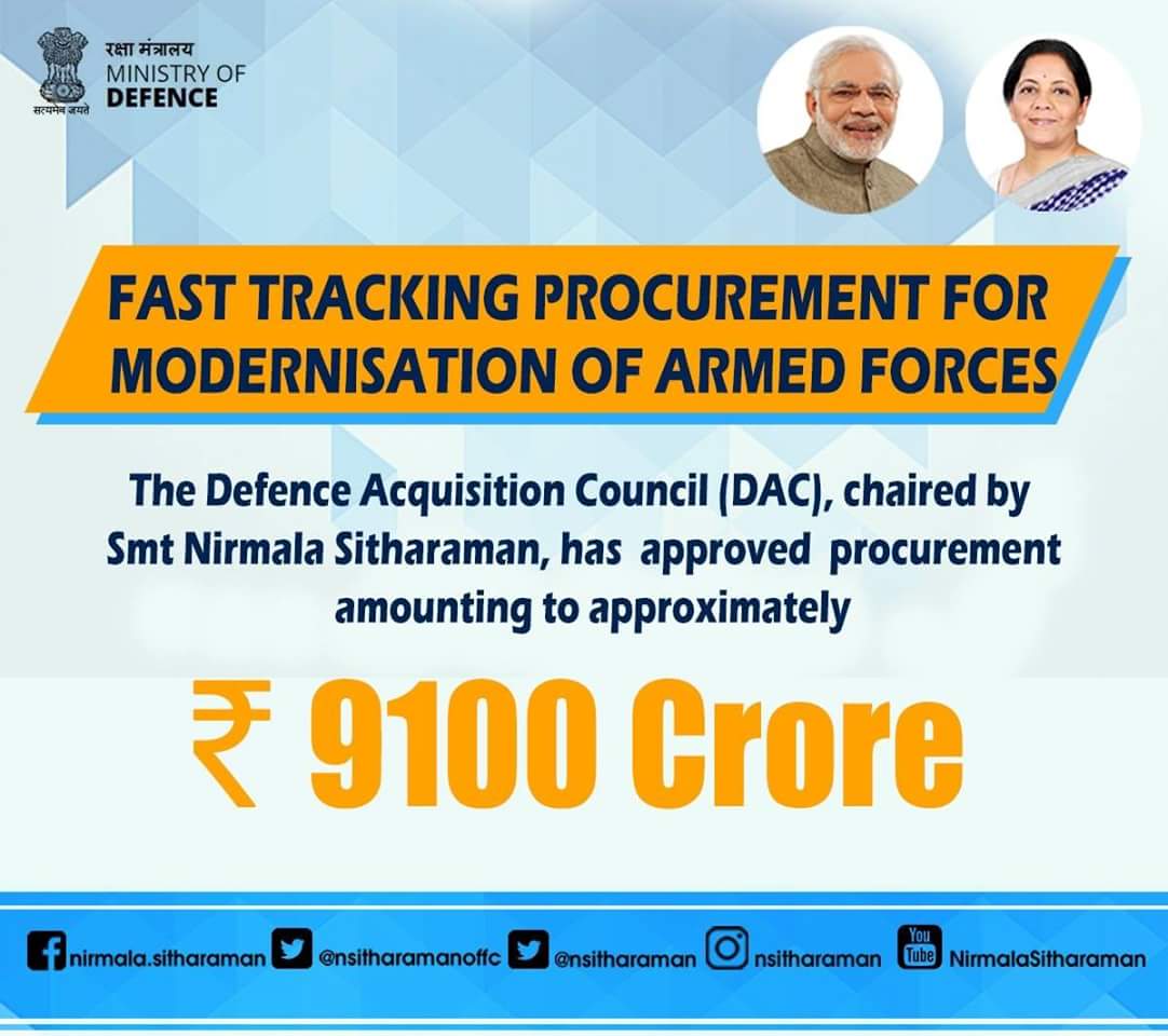 777Renu's tweet photo. Advanced version of Akash Missiles with seeker technology, 360 degree coverage and compact configuration developed by Bharat Dynamics Limited #MakeInIndia4Defence
Nirmala Sitharaman https://t.co/iOXmHeBbjo
