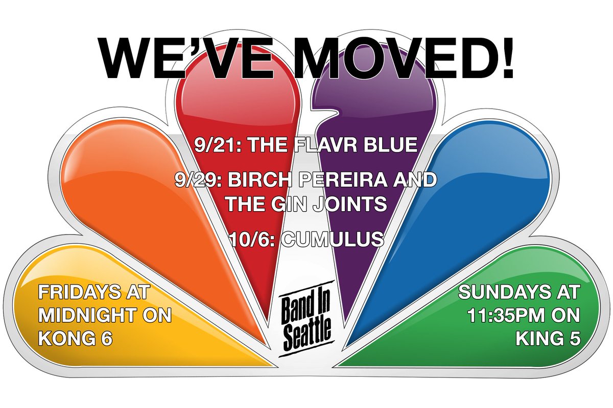 Did you see yesterday? We're moving to #KING5 and #KONGTV - Friday nights at 12 Midnight on KONG (with an old episode at 12:30) and Sunday on KING at 11:35 (right after the news!) This weekend you'll get a chance to see <a href="/TheFlavrBlue/">The Flavr Blue</a> twice in one weekend! Set your DVRs!